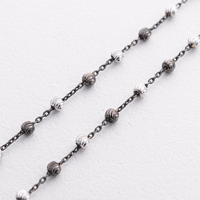 Золотые серьги "Шарики на цепочке" с09295 №2