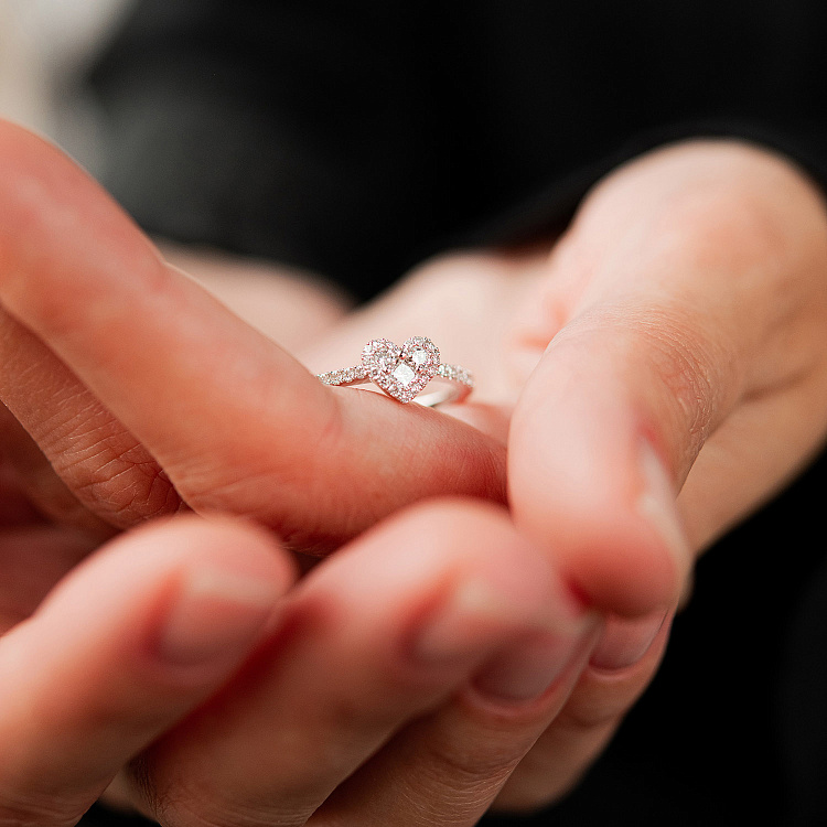 Золотое кольцо "Сердечко" (бриллианты) кб0652cha от ювелирного магазина Оникс - 6