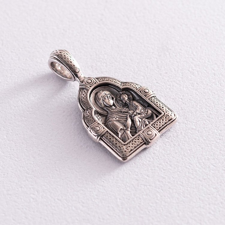 Серебряная ладанка "Божья Матерь" 13355 от ювелирного магазина Оникс - 3