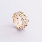 Широкое золотое кольцо "Catalina" к08183 от ювелирного магазина Оникс