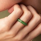 Золотое кольцо с цаворитами кб0444gl от ювелирного магазина Оникс - 7