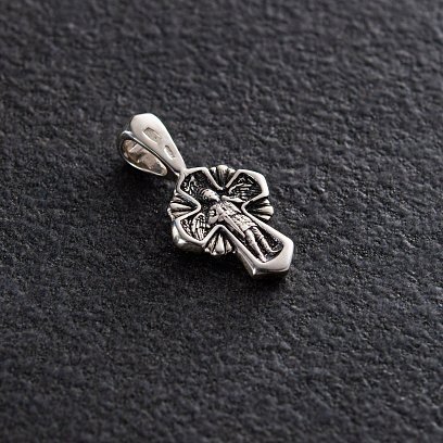 Срібний хрест "Розп'яття Христове. Архангел Михаїл" з чорнінням 132707 №3