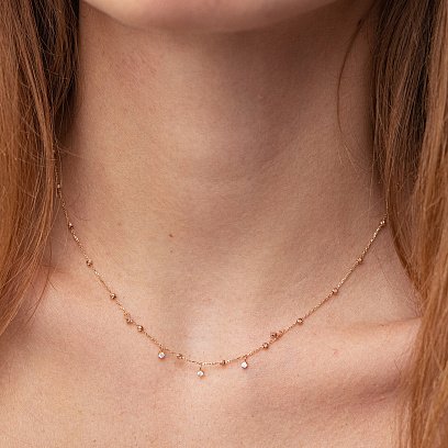 Золоте кольє "Елла" з фіанітами кол02088 №4