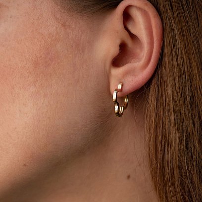 Сережки "Конюшина" в жовтому золоті с06936 №2