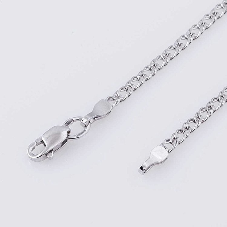 Срібний родований ланцюжок плетіння Подвійний ромб Р010292 від ювелірного магазину Онікс - 1