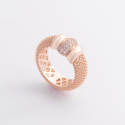 Кольцо "Marie" в красном золоте (фианиты) к08259