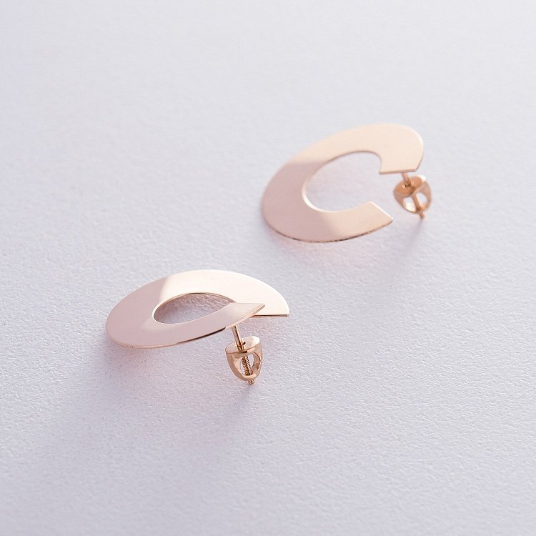 Золоті сережки-пусети Запаморочення (блискучі) с06465 від ювелірного магазину Онікс - 4