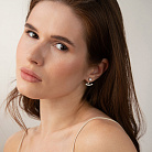 Сережки - джекети в білому золоті (фіаніти) с09338 от ювелирного магазина Оникс - 5