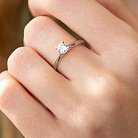 Помолвочное серебряное кольцо с фианитом 756 от ювелирного магазина Оникс - 1
