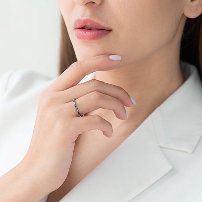 Золотое кольцо с бриллиантами кб0214ca №2