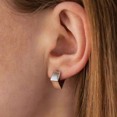 Сережки "Ризик" в білому золоті с06994 №6
