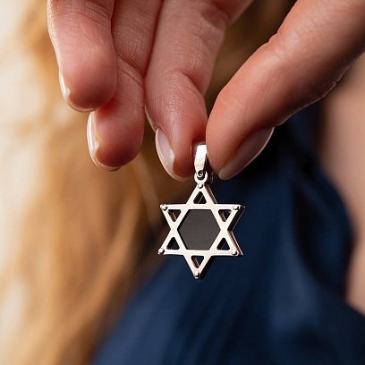 Срібний кулон "Зірка Давида" 133162 №2