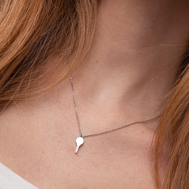 Кольє "Ключик" у білому золоті кол02120 від ювелірного магазину Онікс - 2