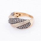 Золотое кольцо с бриллиантами LDR1010-p от ювелирного магазина Оникс - 1