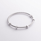 Жесткий браслет "Ecrou" в белом золоте б04718 от ювелирного магазина Оникс