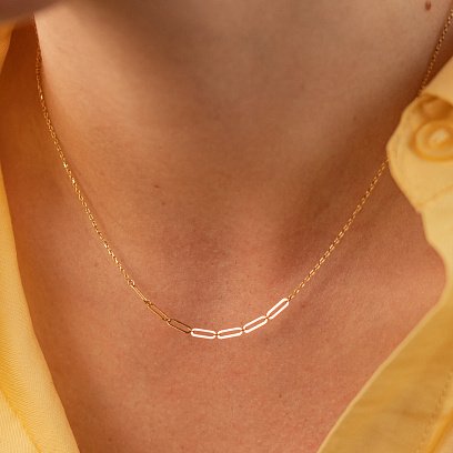 Кольє - ланцюжок у жовтому золоті кол02382 №9