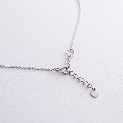 Срібне кольє "Кругообіг" з фіанітами 908-00918 №5