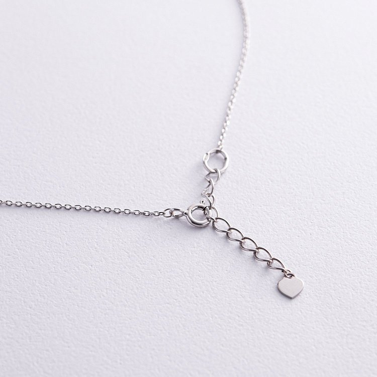 Срібне кольє "Кругообіг" з фіанітами 908-00918 від ювелірного магазину Онікс - 5