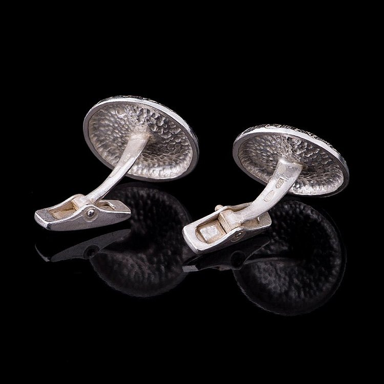Срібні запонки (родій) 25007 від ювелірного магазину Онікс - 2