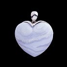 Срібна підвіска "Серце" з агатом PN10PN48 от ювелирного магазина Оникс - 2