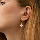 Серьги "Клевер" в красном золоте с07127 от ювелирного магазина Оникс - 4