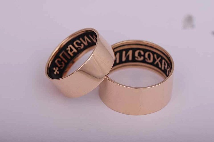 Обручальное кольцо " Спаси и Сохрани" обр000880сп от ювелирного магазина Оникс - 1