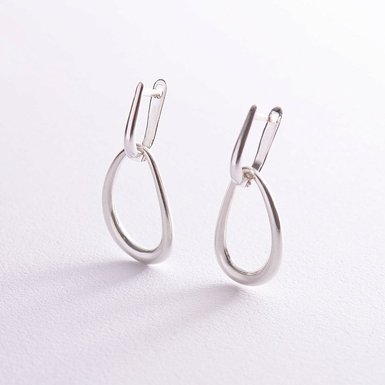 Срібні сережки "Симпатія" 122770 від ювелірного магазину Онікс - 2