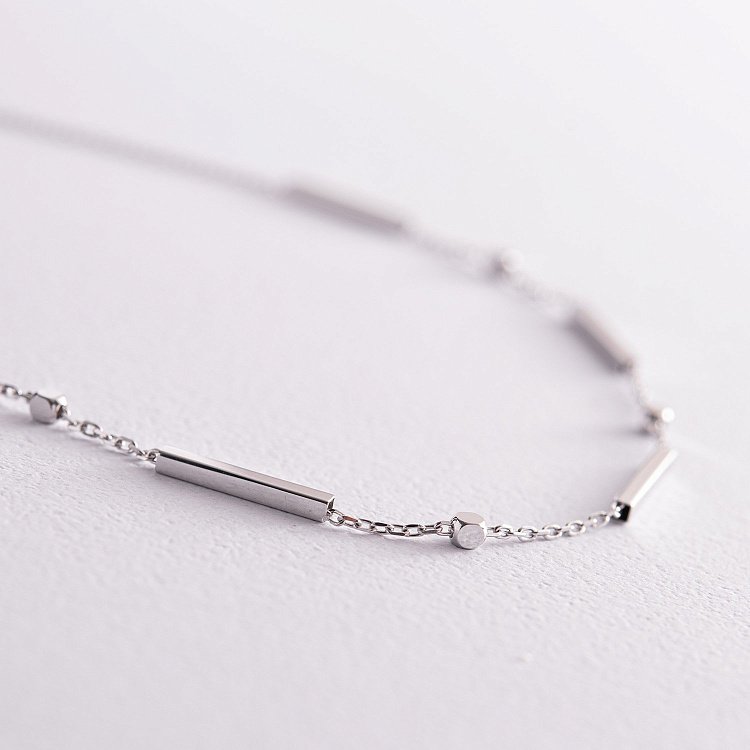 Колье - цепочка в белом золоте кол02259 от ювелирного магазина Оникс - 2