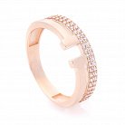 Золотий перстень з фіанітами к06208 от ювелирного магазина Оникс