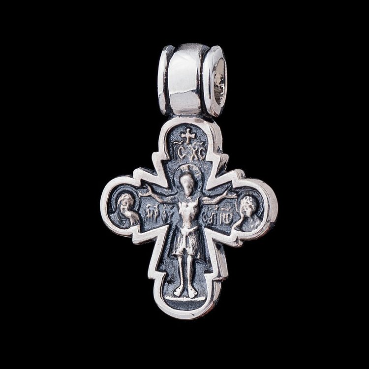 Серебряный крестик (чернение) 132162 от ювелирного магазина Оникс - 2