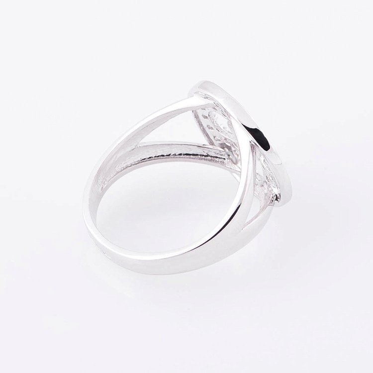 Золотое кольцо "Цветок-клевер" к05184 от ювелирного магазина Оникс - 1