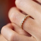Золотое кольцо с фианитами к05713 от ювелирного магазина Оникс - 5