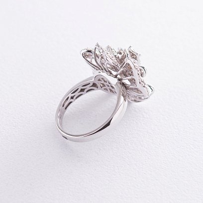 Золотое кольцо "Цветок" с бриллиантами к983 №3