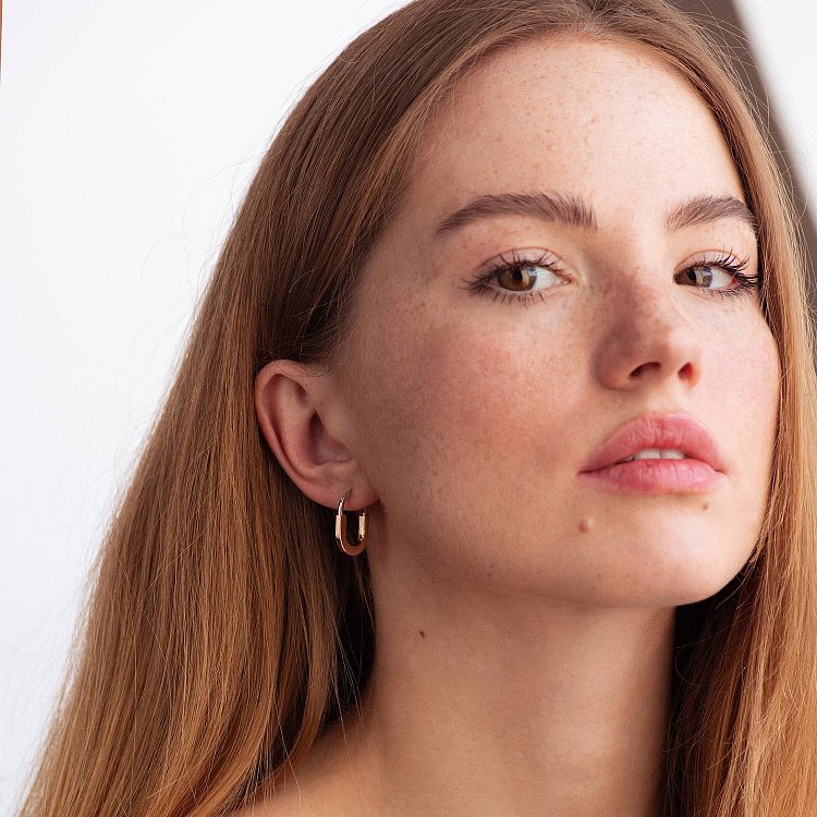 Сережки "Camilla" mini (червоне, біле золото) с08926 від ювелірного магазину Онікс - 3