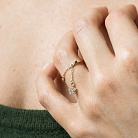 Золотое кольцо с подвеской "Звездочка" (фианиты) к06998 от ювелирного магазина Оникс - 6