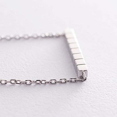 Серебряный браслет "Кубики" 141526 №3