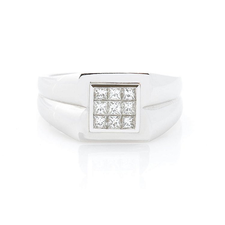 Золота печатка з діамантами к1084 від ювелірного магазину Онікс - 2