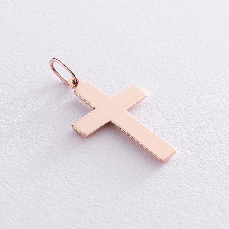 Хрестик в червоному золоті п03594 від ювелірного магазину Онікс - 1