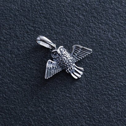 Срібна підвіска "Сова" 13336 №5