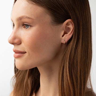 Сережки - кільця "Maya" у червоному золоті с09185 №4