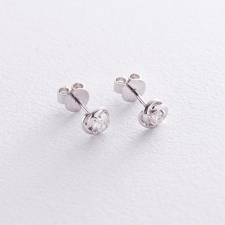 Золоті сережки-пусети з діамантами сб0226ca від ювелірного магазину Онікс - 1