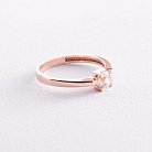 Золотое помолвочное кольцо с фианитом к07022 от ювелирного магазина Оникс - 4