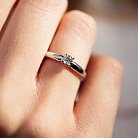 Помолвочное кольцо с фианитом (белое золото) к07172 от ювелирного магазина Оникс - 4
