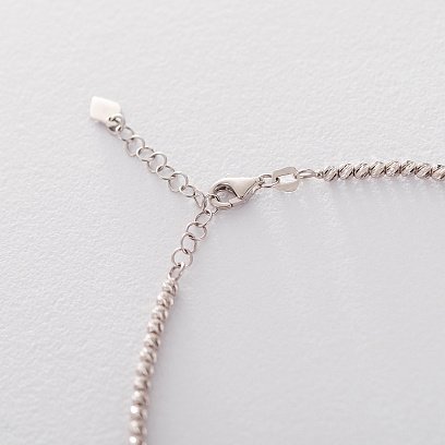 Срібне кольє в стилі мінімалізм 18849 №4