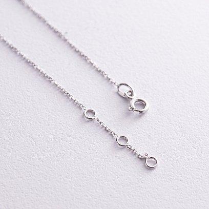 Браслет "Конюшина" на ногу (біле золото) б05130 №4