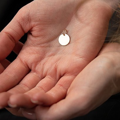 Золотий кулон Mini (можливе гравіювання) п03782 №3