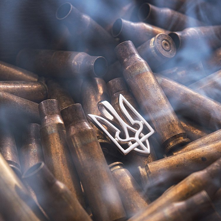 Серебряный кулон "Герб Украины - Тризуб" 133139 от ювелирного магазина Оникс - 8