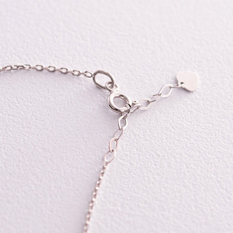 Браслет у сріблі (зелені та білі фіаніти) 141623 від ювелірного магазину Онікс - 3