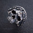 ﻿Мужское серебряное кольцо "Череп с венком" 112717 от ювелирного магазина Оникс - 8