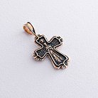 Золотий православний хрест "Розп'яття. Ікона" п02575 от ювелирного магазина Оникс - 1